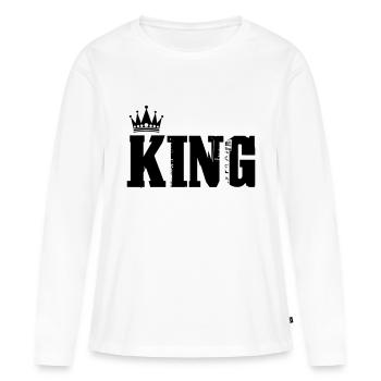 King - Women's Premium Organic Long Sleeve Shirt - white - Front - Julia (174cm)