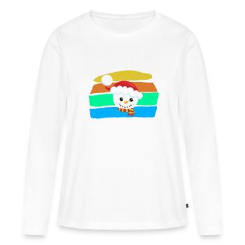 Bonhomme de neige - T-shirt manches longues Premium bio Femme - blanc - Devant - Julia (174cm)