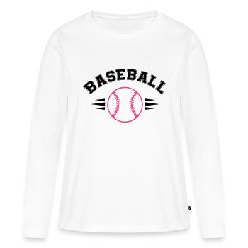 baseball - Frauen Premium Bio Langarmshirt - Weiß - Vorne - Julia (174cm)