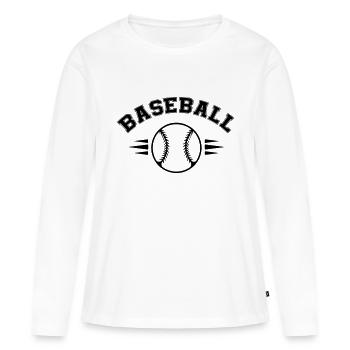 baseball - Frauen Premium Bio Langarmshirt - Weiß - Vorne - Julia (174cm)