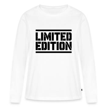 Édition limitée - T-shirt manches longues Premium bio Femme - blanc - Devant - Julia (174cm)