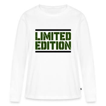 Édition limitée - T-shirt manches longues Premium bio Femme - blanc - Devant - Julia (174cm)
