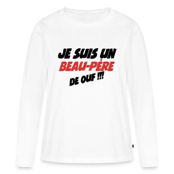 Ein verrückter Schwiegervater - Frauen Premium Bio Langarmshirt - Weiß - Vorne - Julia (174cm)