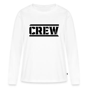 Équipage - T-shirt manches longues Premium bio Femme - blanc - Devant - Julia (174cm)
