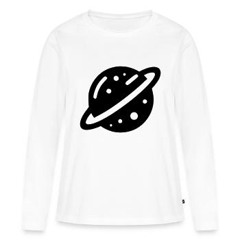 Planète - T-shirt manches longues Premium bio Femme - blanc - Devant - Julia (174cm)