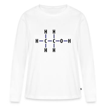 alcool - T-shirt manches longues Premium bio Femme - blanc - Devant - Julia (174cm)
