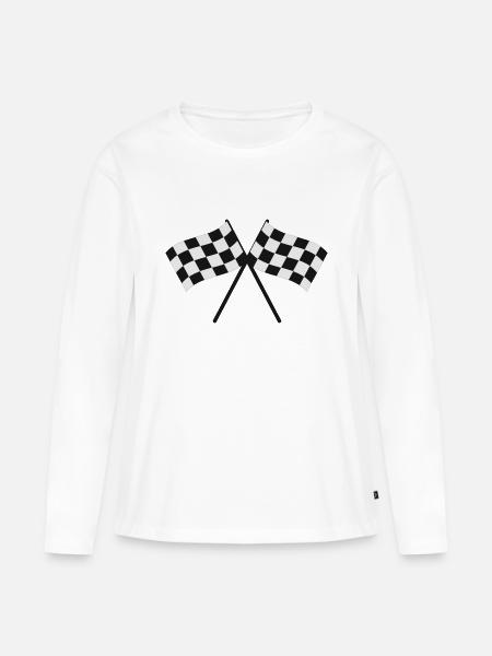 Flagge - Frauen Premium Bio Langarmshirt - Weiß