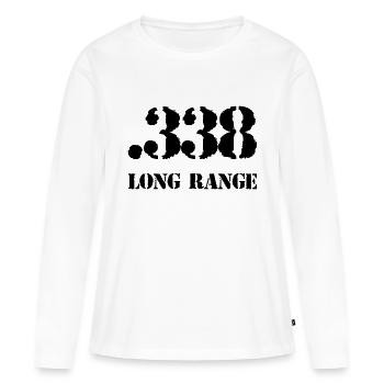 338 long range - T-shirt manches longues Premium bio Femme - blanc - Devant - Julia (174cm)