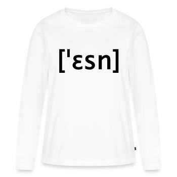 According to scripture eat - Women's Premium Organic Long Sleeve Shirt - white - Front - Julia (174cm)