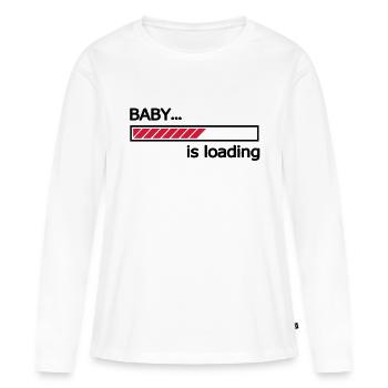 Baby is loading progress bar Loading Bar - Women's Premium Organic Long Sleeve Shirt - white - Front - Julia (174cm)