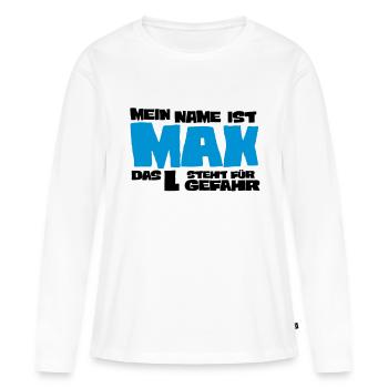 max - Women's Premium Organic Long Sleeve Shirt - white - Front - Julia (174cm)