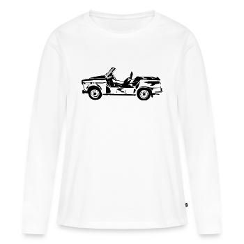  601 Kübel Trabi Kübel - Frauen Premium Bio Langarmshirt - Weiß - Vorne - Julia (174cm)