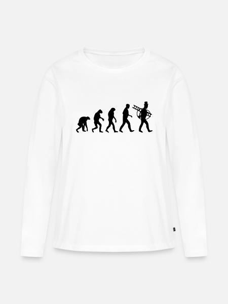 schornsteinfeger evolution - Frauen Premium Bio Langarmshirt - Weiß