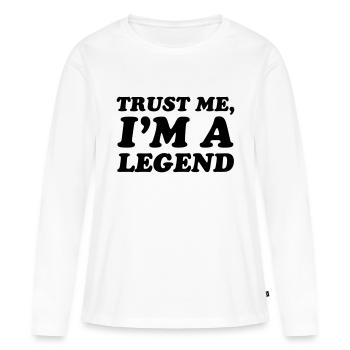 Legend - T-shirt manches longues Premium bio Femme - blanc - Devant - Julia (174cm)
