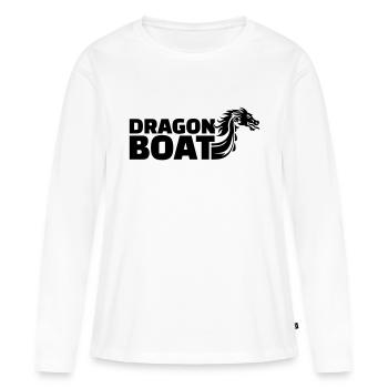 Drachenboot - Frauen Premium Bio Langarmshirt - Weiß - Vorne - Julia (174cm)