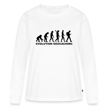 Geocaching - Frauen Premium Bio Langarmshirt - Weiß - Vorne - Julia (174cm)