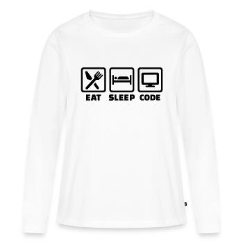 Programmierer - Frauen Premium Bio Langarmshirt - Weiß - Vorne - Julia (174cm)