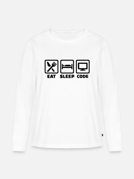 Programmierer - Frauen Premium Bio Langarmshirt - Weiß