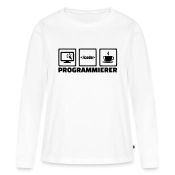 Programmierer - Frauen Premium Bio Langarmshirt - Weiß - Vorne - Julia (174cm)