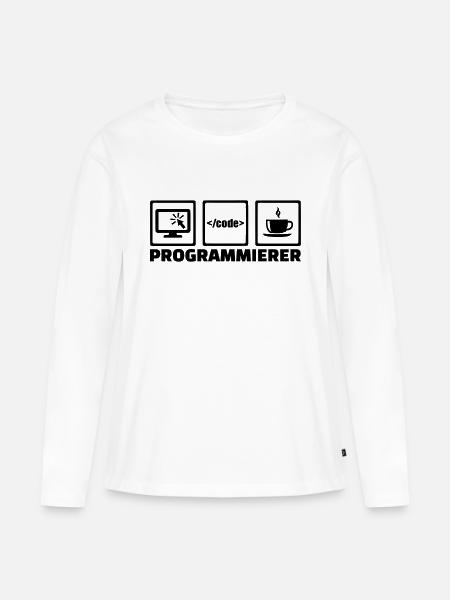 Programmierer - Frauen Premium Bio Langarmshirt - Weiß