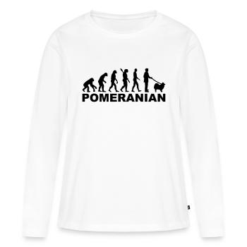 Spitz - Frauen Premium Bio Langarmshirt - Weiß - Vorne - Julia (174cm)