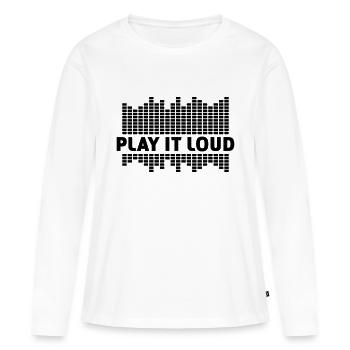 Music Equalizer LED Lichter Rhythmus tanzen Stereo - Frauen Premium Bio Langarmshirt - Weiß - Vorne - Julia (174cm)