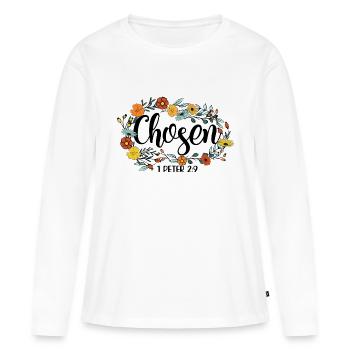 Église Religion Catholique Catholique Jésus-Christ - T-shirt manches longues Premium bio Femme - blanc - Devant - Julia (174cm)