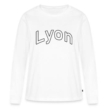 Lyon - T-shirt manches longues Premium bio Femme - blanc - Devant - Julia (174cm)