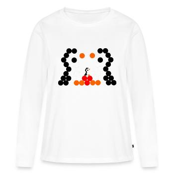 Pinguinfamilie - Frauen Premium Bio Langarmshirt - Weiß - Vorne - Julia (174cm)