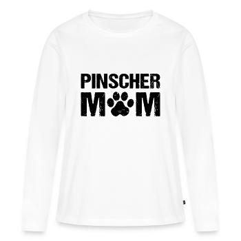 Pinscher Maman Pinscher Chiens - T-shirt manches longues Premium bio Femme - blanc - Devant - Julia (174cm)