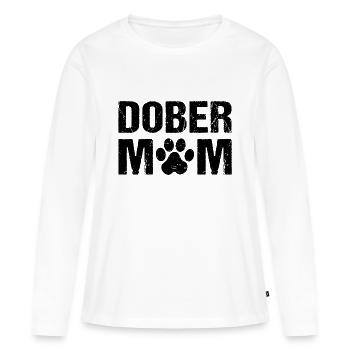 Dober Mom Dobermann Hunde - Frauen Premium Bio Langarmshirt - Weiß - Vorne - Julia (174cm)