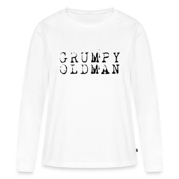 GRUMPY OLD MAN - Women's Premium Organic Long Sleeve Shirt - white - Front - Julia (174cm)