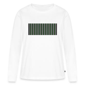 barcode - Frauen Premium Bio Langarmshirt - Weiß - Vorne - Julia (174cm)