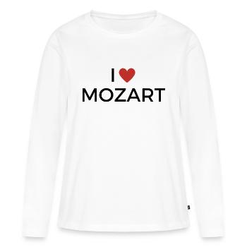 Ich liebe Mozart! - Frauen Premium Bio Langarmshirt - Weiß - Vorne - Julia (174cm)