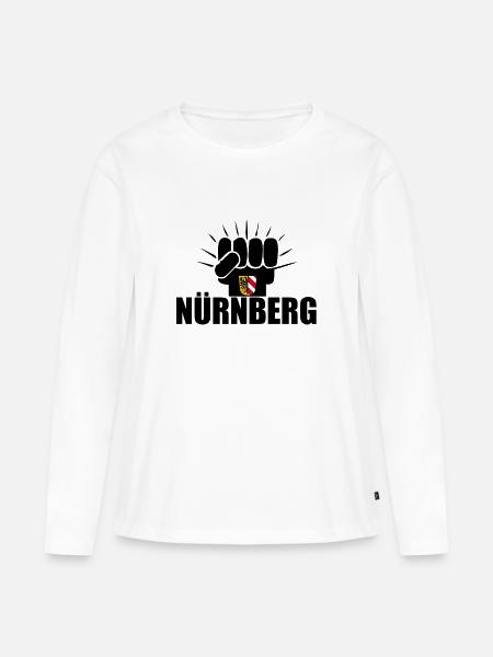 Nürnberg Power - Frauen Premium Bio Langarmshirt - Weiß