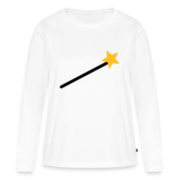Magicien - T-shirt manches longues Premium bio Femme - blanc - Devant - Julia (174cm)