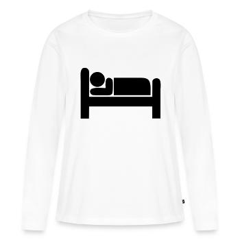 Schlafen - Frauen Premium Bio Langarmshirt - Weiß - Vorne - Julia (174cm)
