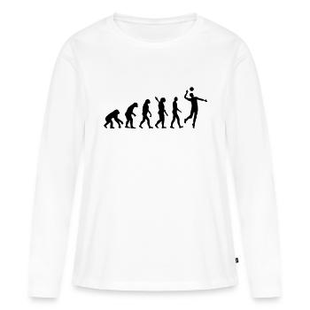 Evolution Volleyball - Frauen Premium Bio Langarmshirt - Weiß - Vorne - Julia (174cm)
