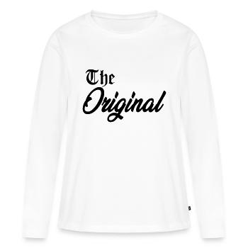 original - Frauen Premium Bio Langarmshirt - Weiß - Vorne - Julia (174cm)
