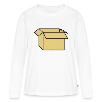 Carton - T-shirt manches longues Premium bio Femme - blanc - Devant - Julia (174cm)
