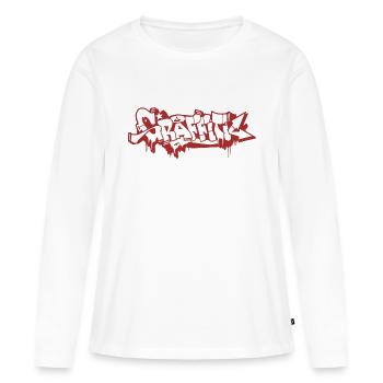 GRAFFITI - T-shirt manches longues Premium bio Femme - blanc - Devant - Julia (174cm)
