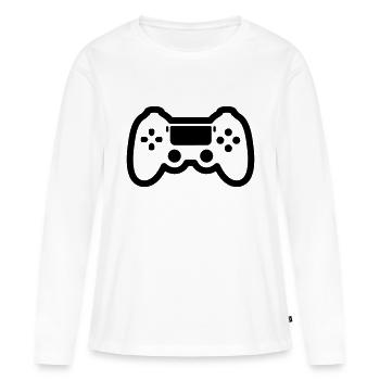 gamer - Women's Premium Organic Long Sleeve Shirt - white - Front - Julia (174cm)