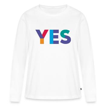 Yes Scotland - Women's Premium Organic Long Sleeve Shirt - white - Front - Julia (174cm)