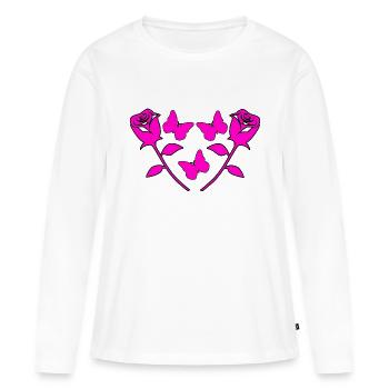 Été - T-shirt manches longues Premium bio Femme - blanc - Devant - Julia (174cm)