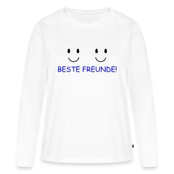Beste Freunde - Frauen Premium Bio Langarmshirt - Weiß - Vorne - Julia (174cm)