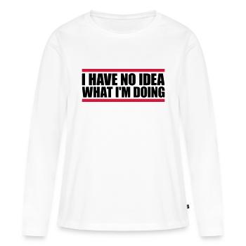 Aucune idée - T-shirt manches longues Premium bio Femme - blanc - Devant - Julia (174cm)