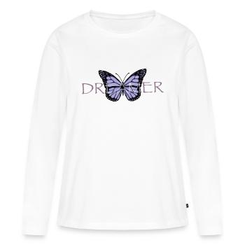 Butterfly Dreamer - Women's Premium Organic Long Sleeve Shirt - white - Front - Julia (174cm)