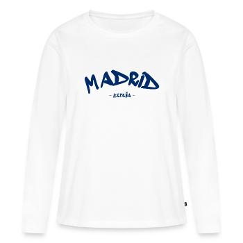 Madrid - Espagne - Espagne - Espagne - T-shirt manches longues Premium bio Femme - blanc - Devant - Julia (174cm)