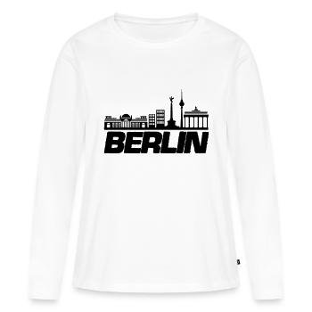 Horizon de Berlin 1 - T-shirt manches longues Premium bio Femme - blanc - Devant - Julia (174cm)