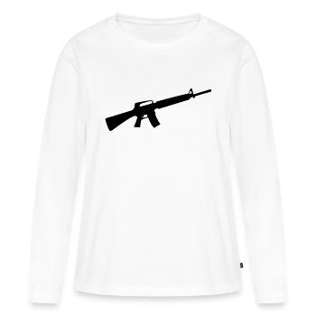 Weapon Gun - Women's Premium Organic Long Sleeve Shirt - white - Front - Julia (174cm)
